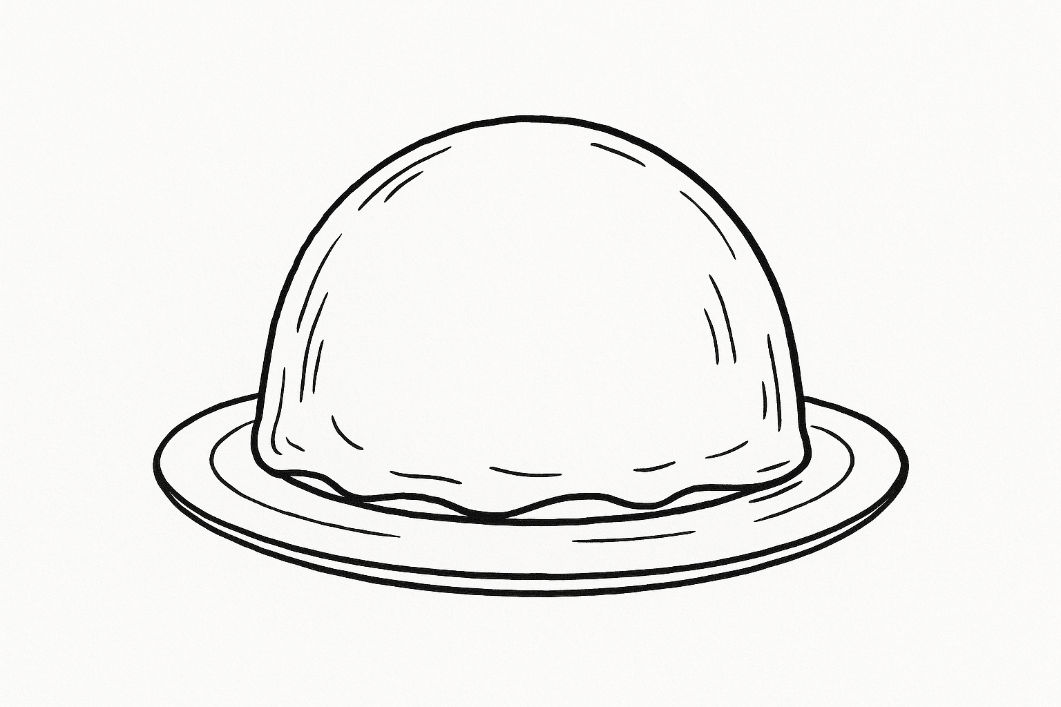 Sketch out a dome cake